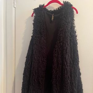 Seven7 jeans and Melissa Mcarthy faux fur vest.